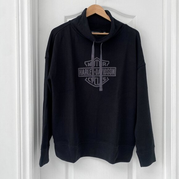 Harley-Davidson® B&S Funnel Black Women's Sweatshirt - Picture 5 of 12